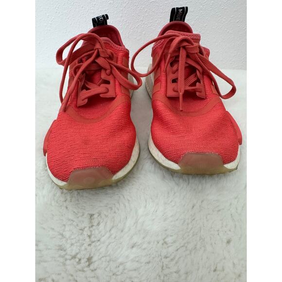 Adidas NMD R1 Women’s Size 7 Coral Red Boost Sneakers - Picture 2 of 7